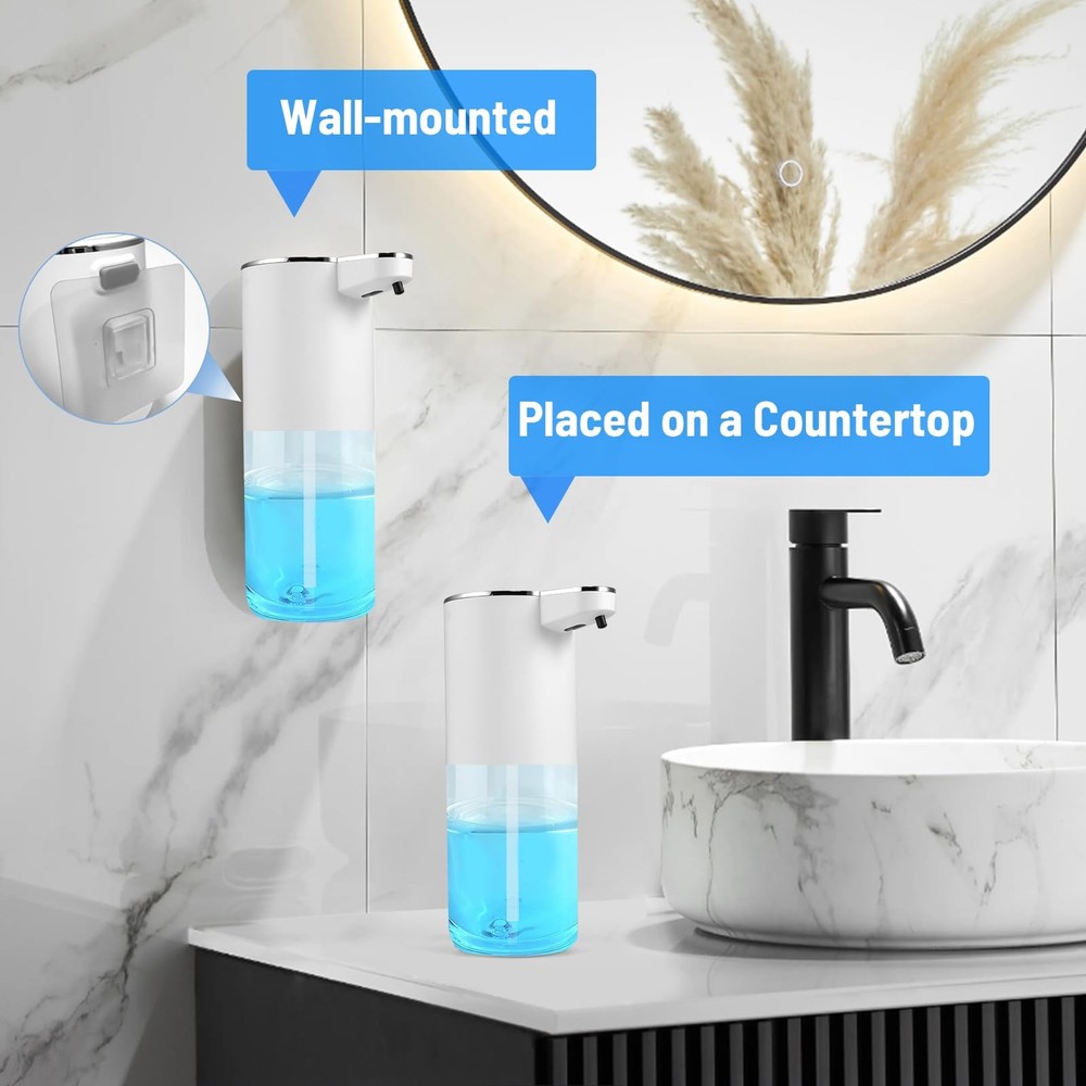 Automatic Liquid Soap Dispenser Touchless-Rechargeable, Non-Contact Wall-Moun...