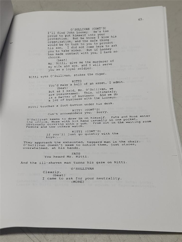 Road to Perdition 07/13/2000 Screenplay Script by David Self