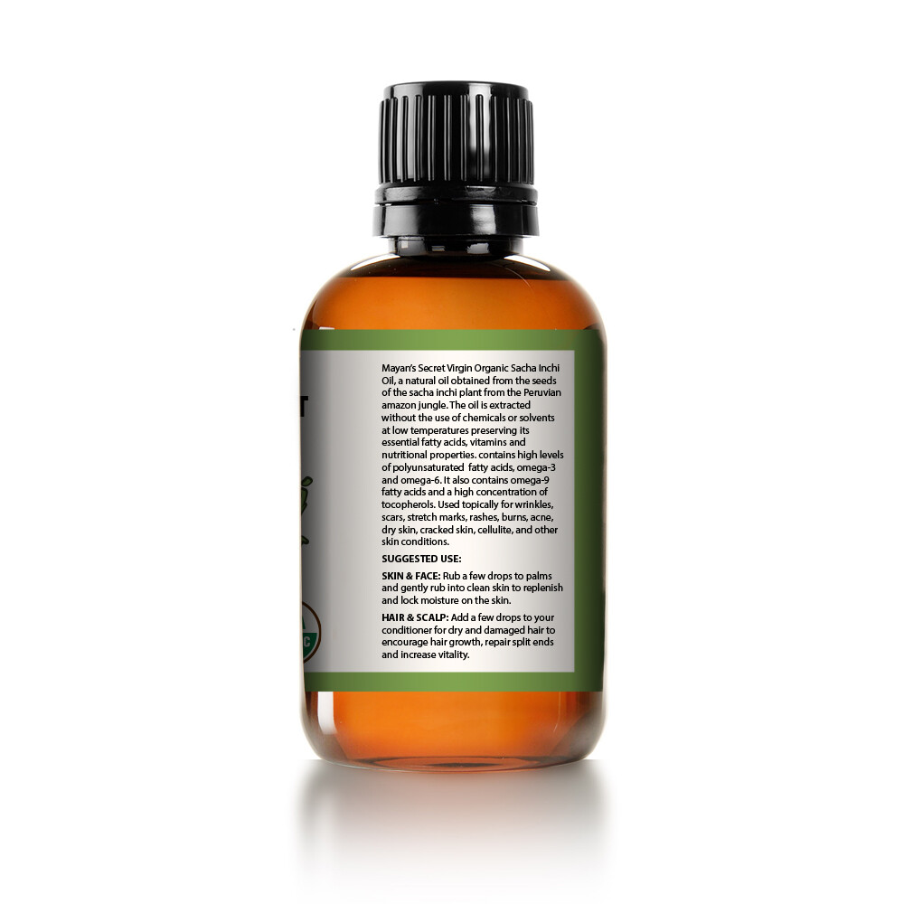 Sacha Inchi Oil -USDA CERTIFIED ORGANIC Extraodinarily high antioxidant 4OZ