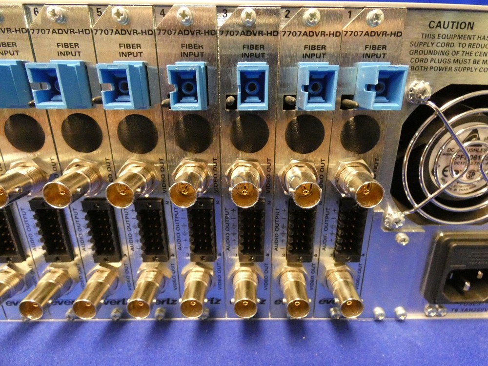 Evertz 7800FR Frame w/ 7-770ADVR-HD Modules, 2 PS