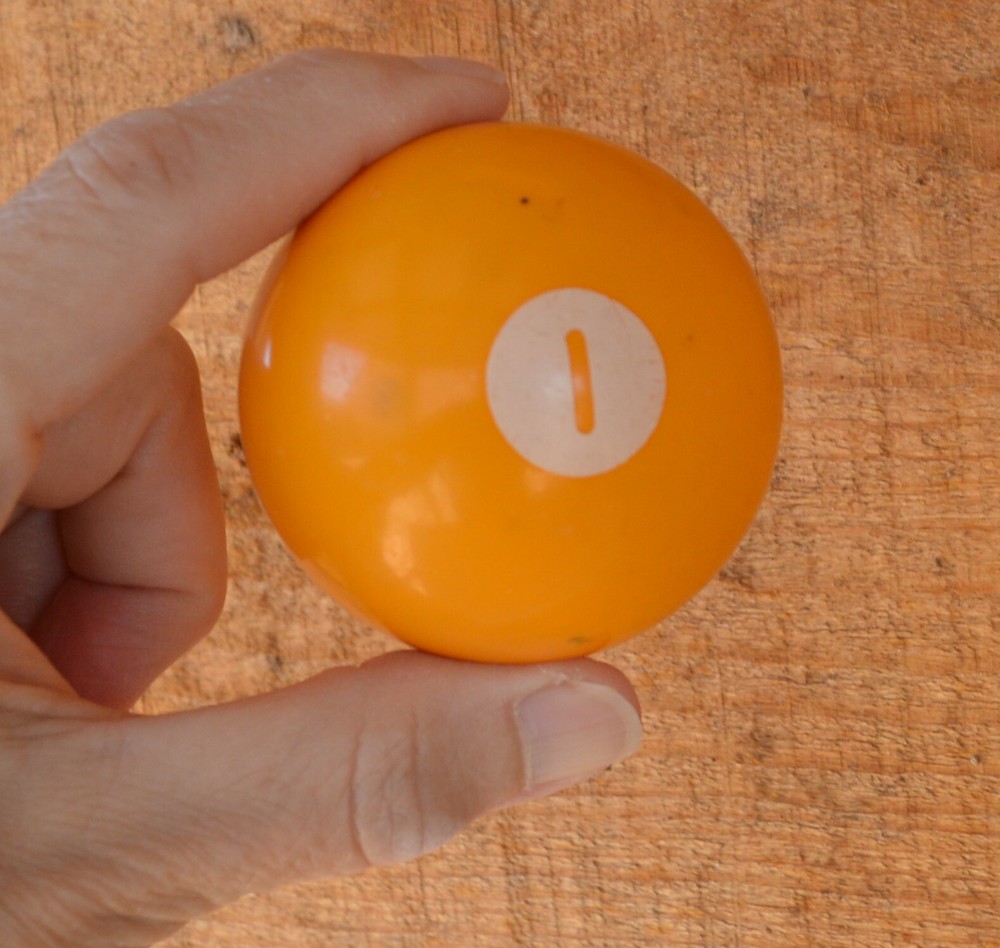 Vintage Pool Ball No. 1 Solid Yellow Replacement Re-purpose