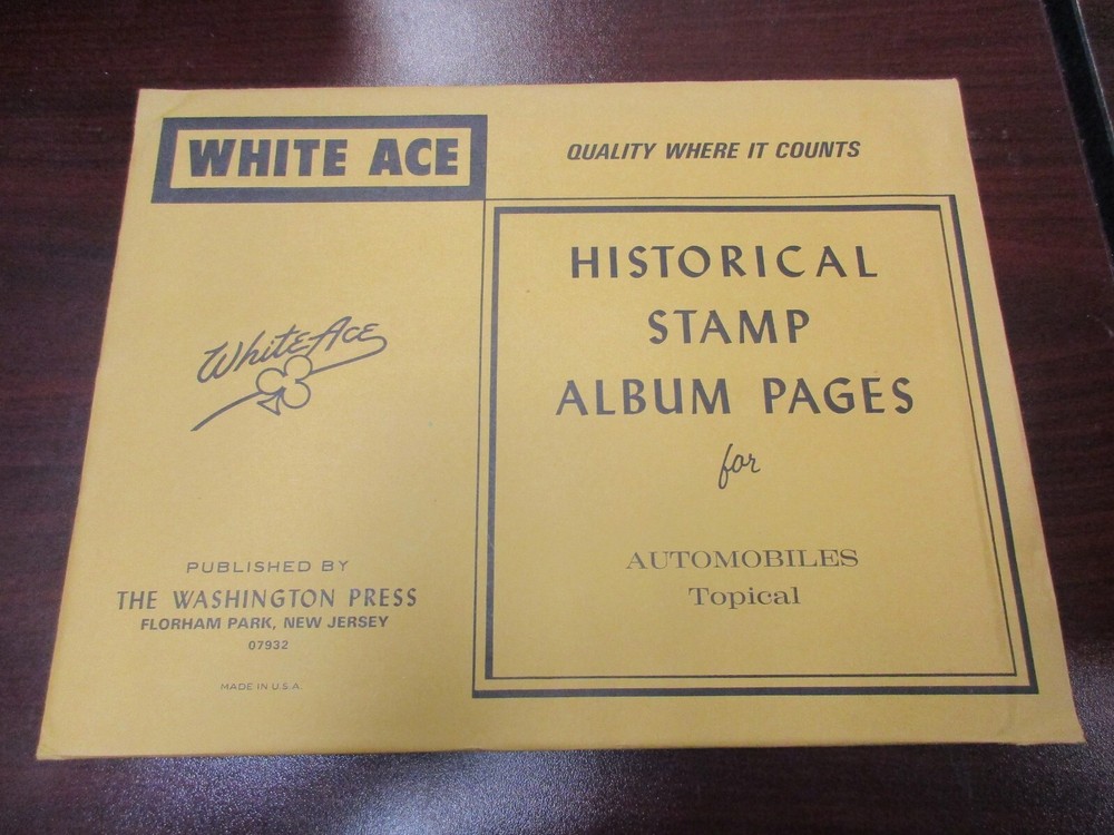 "WHITEACE"HISTORICAL STAMP PAGES #AUTOMOBILES TOPICAL W/FREE SHP.