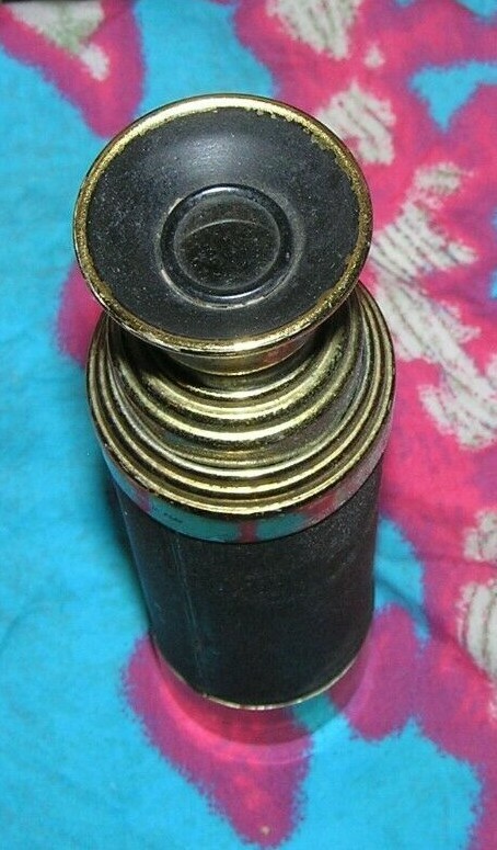 Old ~ Metal Two Toned Three Section Stellar 5X Hand Held Telescope