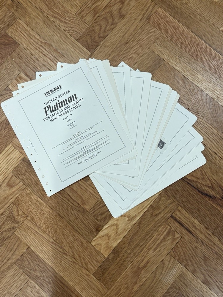 Scott Platinum Hingeless Pages For Years 1990-1992