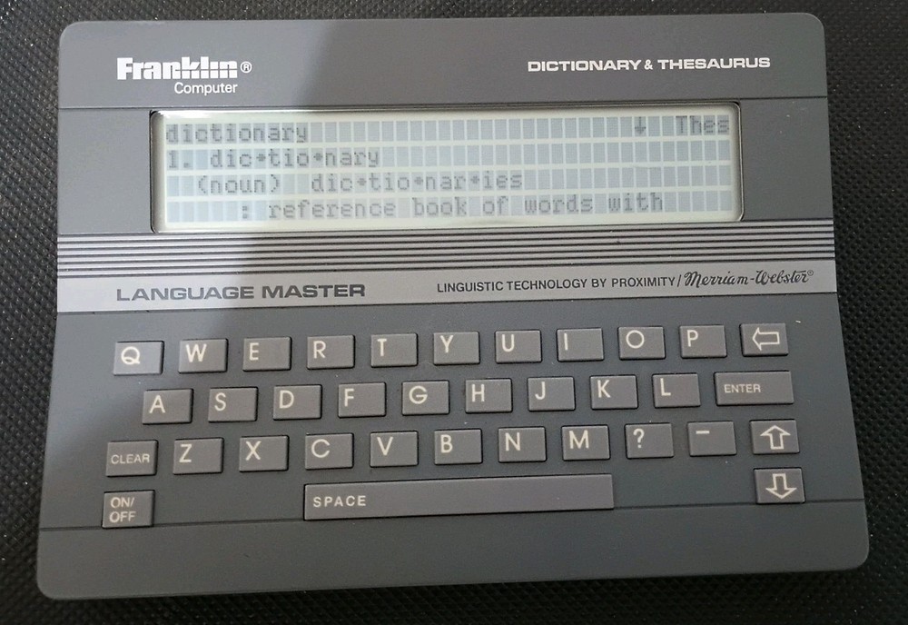 Franklin Language Master LM-2000 Dictionary &  Thesaurus Tested Working