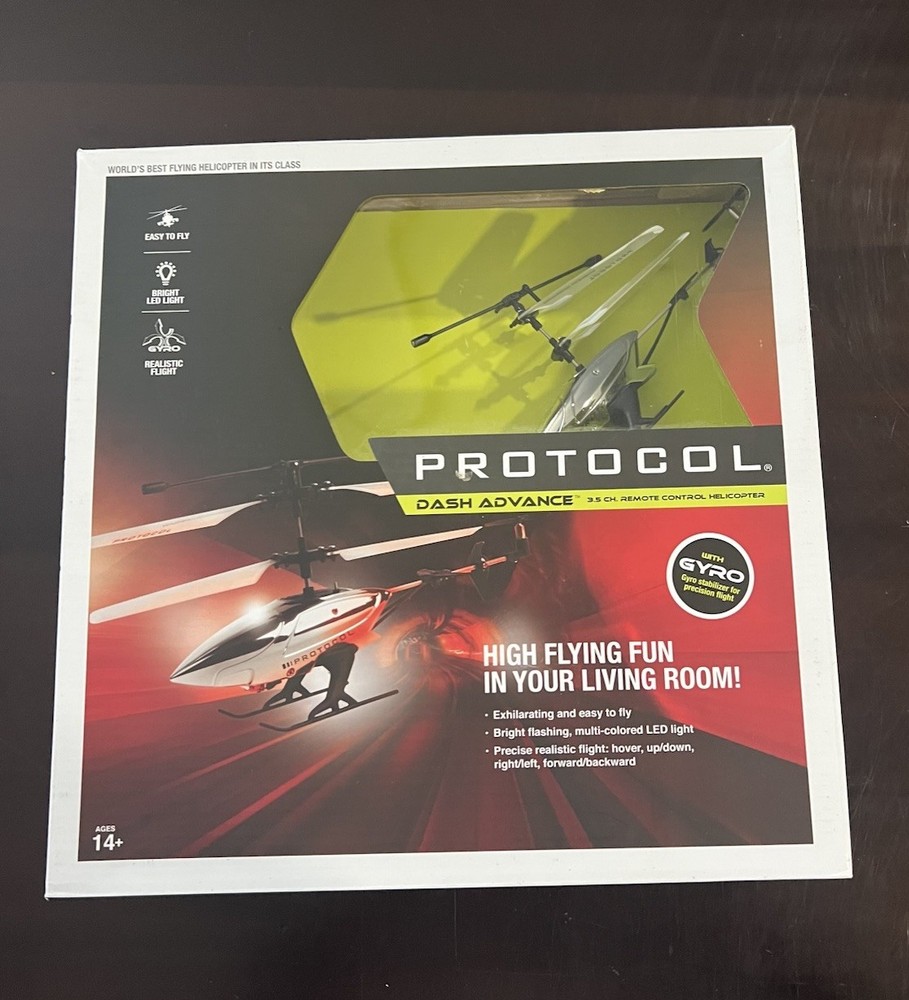 Protocol DASH Advance Helicopter 3.5 Ch Remote Control LED Tested Working