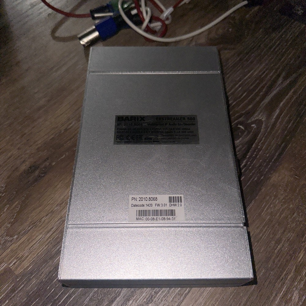 BARIX EXSTREAMER 500 MULTIFORMAT AUDIO NETWORK ENCODER/DECODER