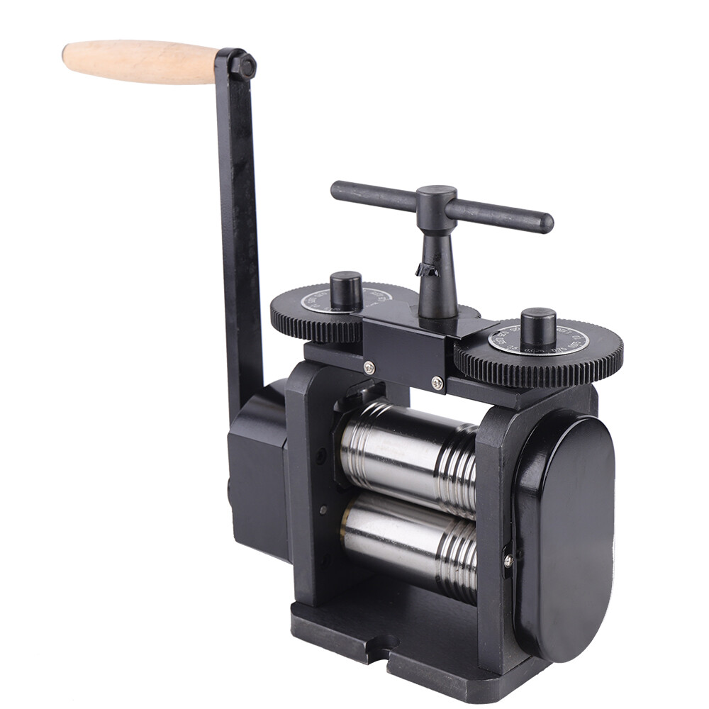 110mm Manual Rolling Mill Machine Wire Flat Pattern Sheet Metal Jewelry Tool US