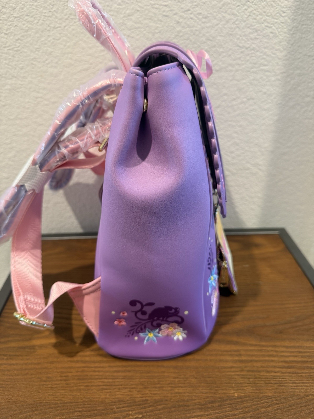 Loungefly Tangled Rapunzel Floral Flap Mini Backpack W/Coin Bag Exclusive NWT