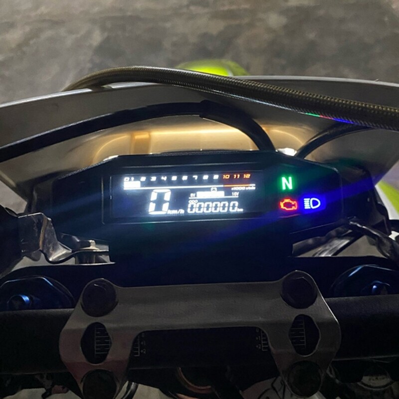 Inductive Speedometer Stroke Tachometer for Motorcycle Colored Display