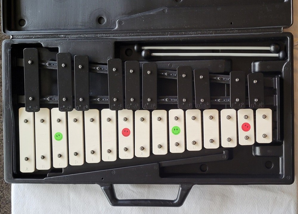 CB Percussion Black White Xylophone with Hard Case & 2 Mallets