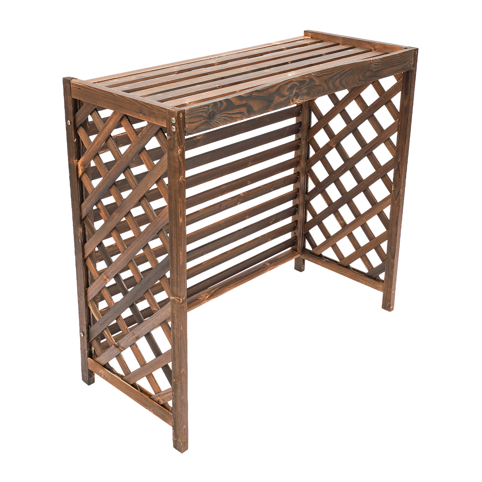 Air Conditioner Fence Screen- Outside Wooden AC Privacy Fence Cover, 39"L x 36"W