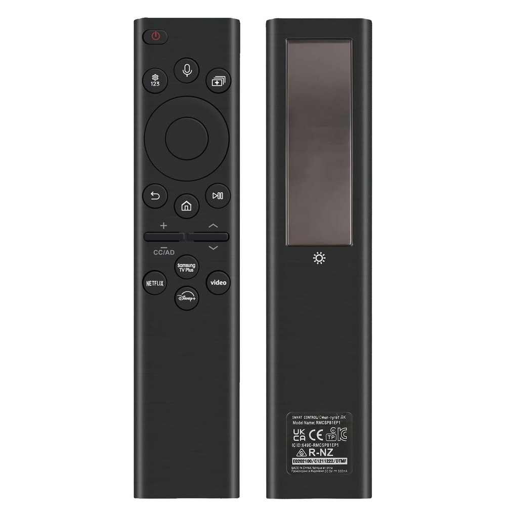 Rechargeable TV Remote for Samsung Smart TVs, Replacement All Black