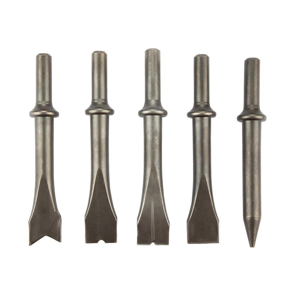Air Hammer Bit Set Chisel Pneumatic 5 PCS Tool Kit Heavy Duty Replacement