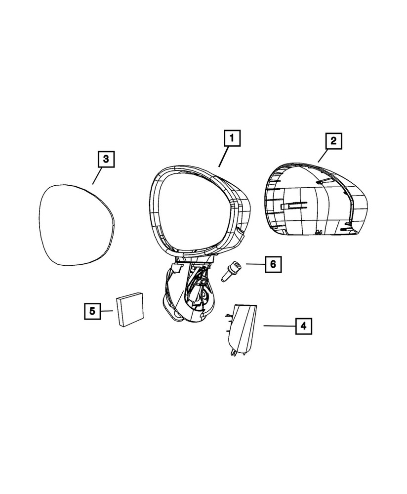 Genuine Mopar Mirror Cap Left 68194463AA