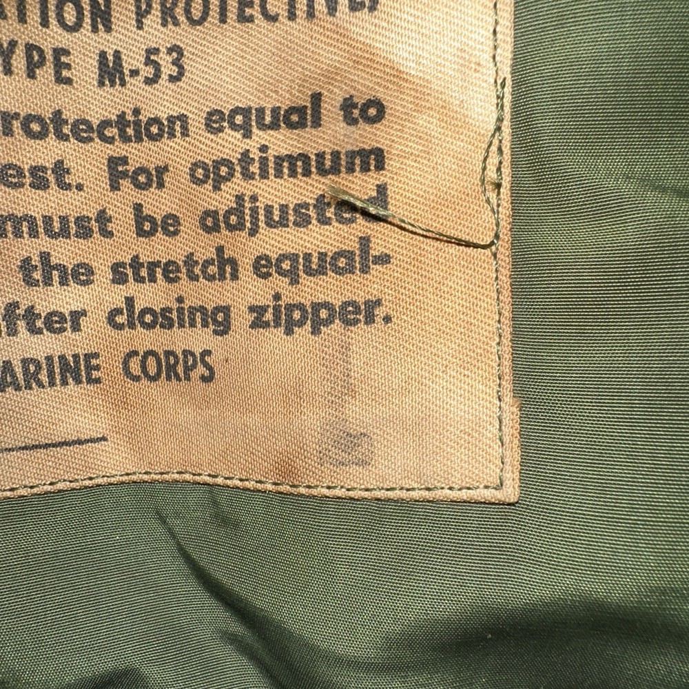 Vintage USMC M-53 Fragmentation Protective Lower Torso Panel Korean War