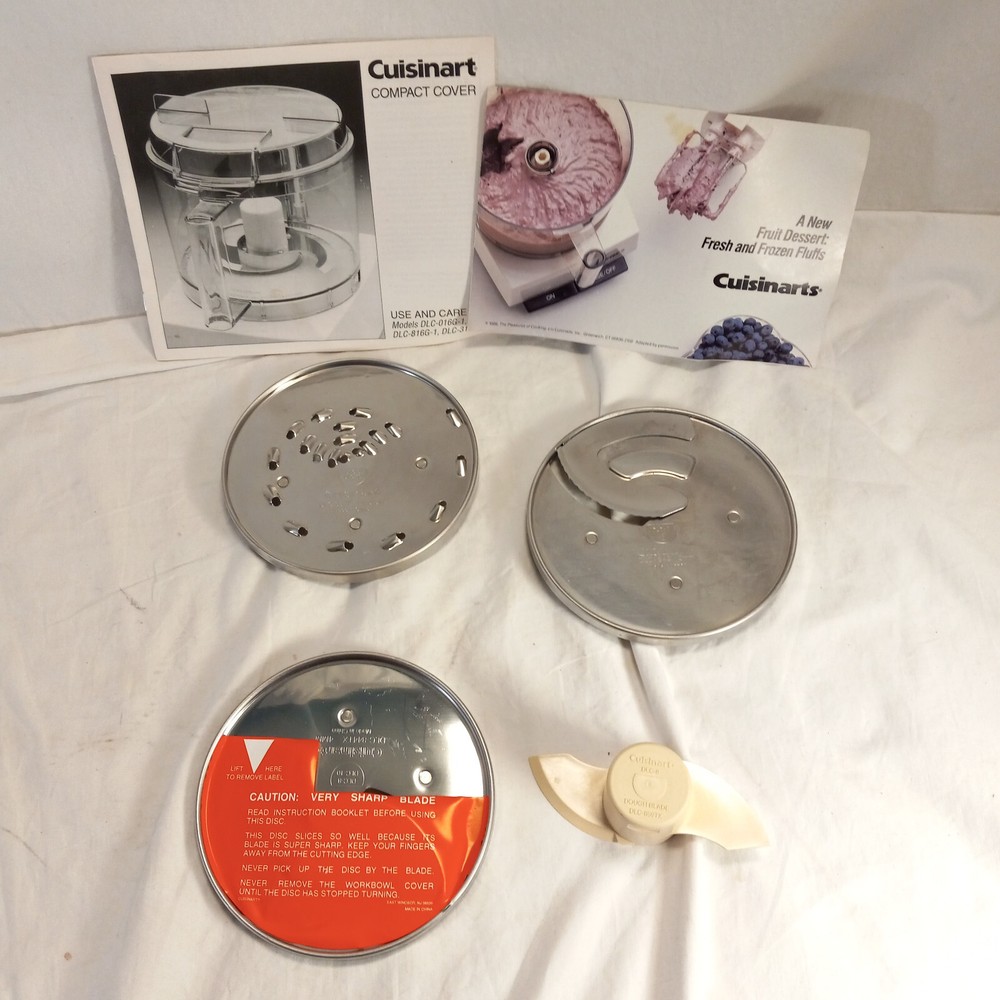 Cuisinart Food Processor DLC-8 Replacement 3 Disc Blades Stem Dough Blade