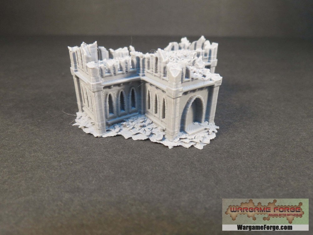Gothic Ruined Building 6 - Wargame Forge