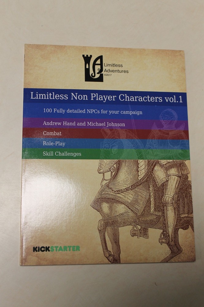 Limitless Adventures - Limitless Non Player Characters Vol 1 - Kickstarter PB