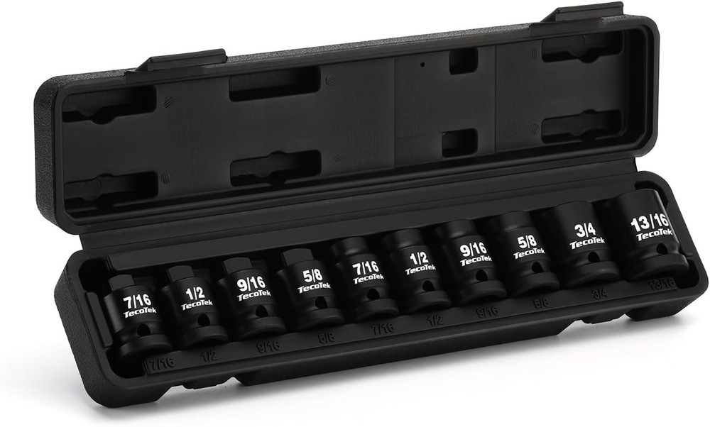 1/2" Drive Pipe Plug Socket Set, Square Drive Socket, 10-Piece, SAE, 4 Point...