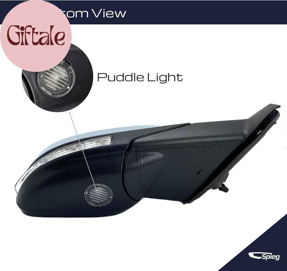 Passenger Side Mirror for 2016-2019 Ford Explorer Power Adjustment Heated Puddle