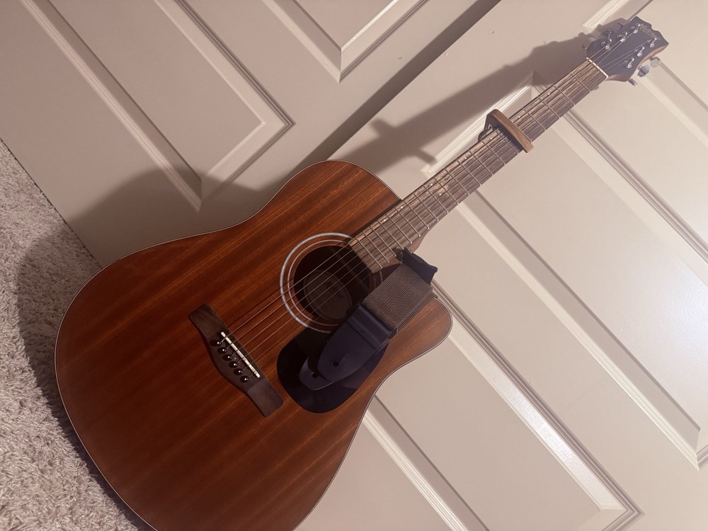 Mitchell Dreadnought Acoustic Guitar 6 String w/ Strap, Picks, Capo,