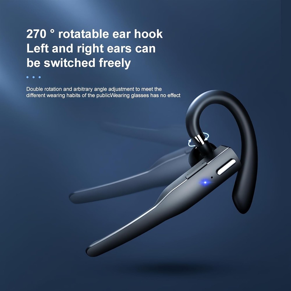Bluetooth Headset Wireless Bluetooth Earpiece with 500mAh Charging Case 72 Hours
