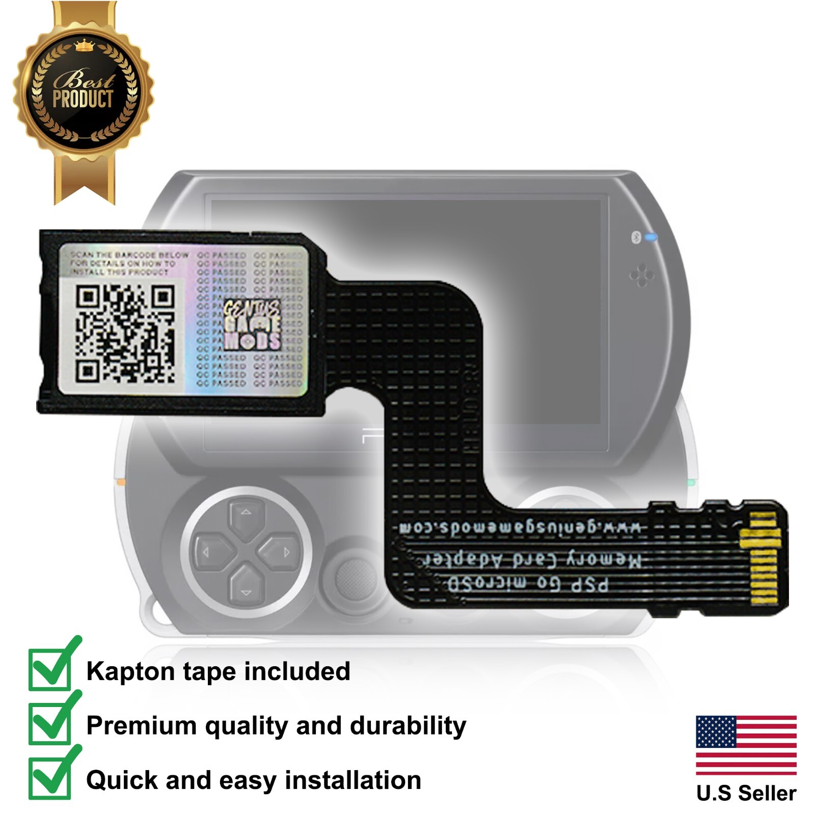 Micro SD Memory Card Adapter for the PSP Go