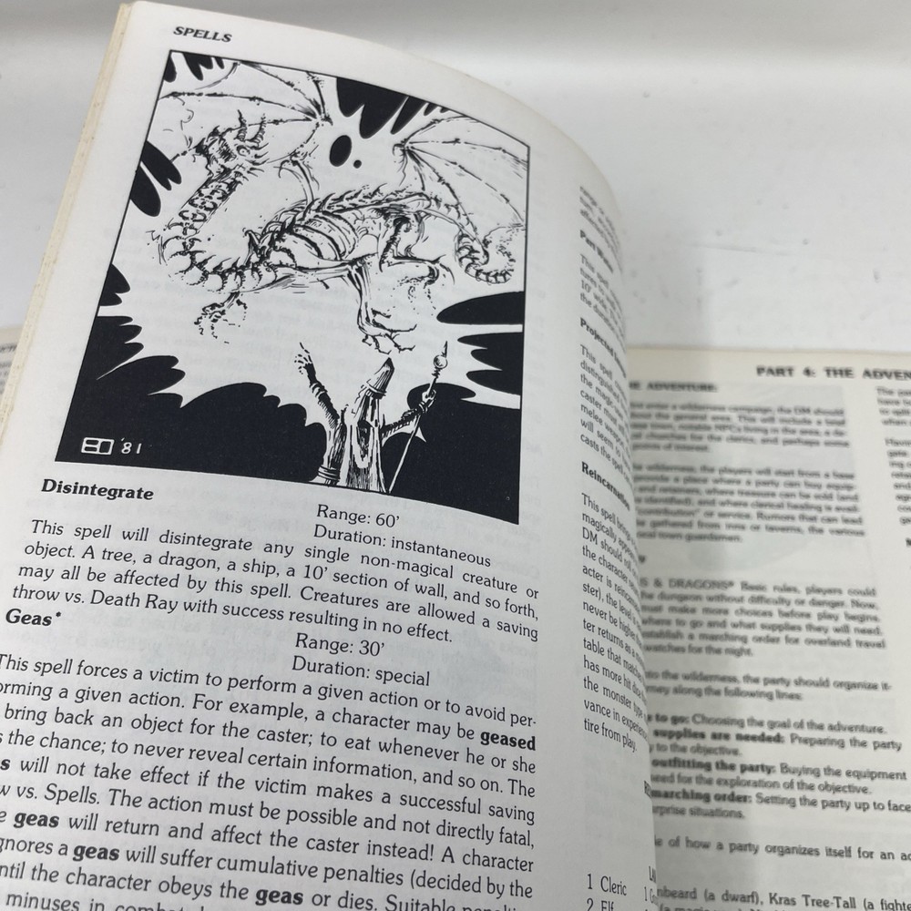 Expert Rulebook D&D basic TSR BECMI Dungeons Dragons First printing 1981