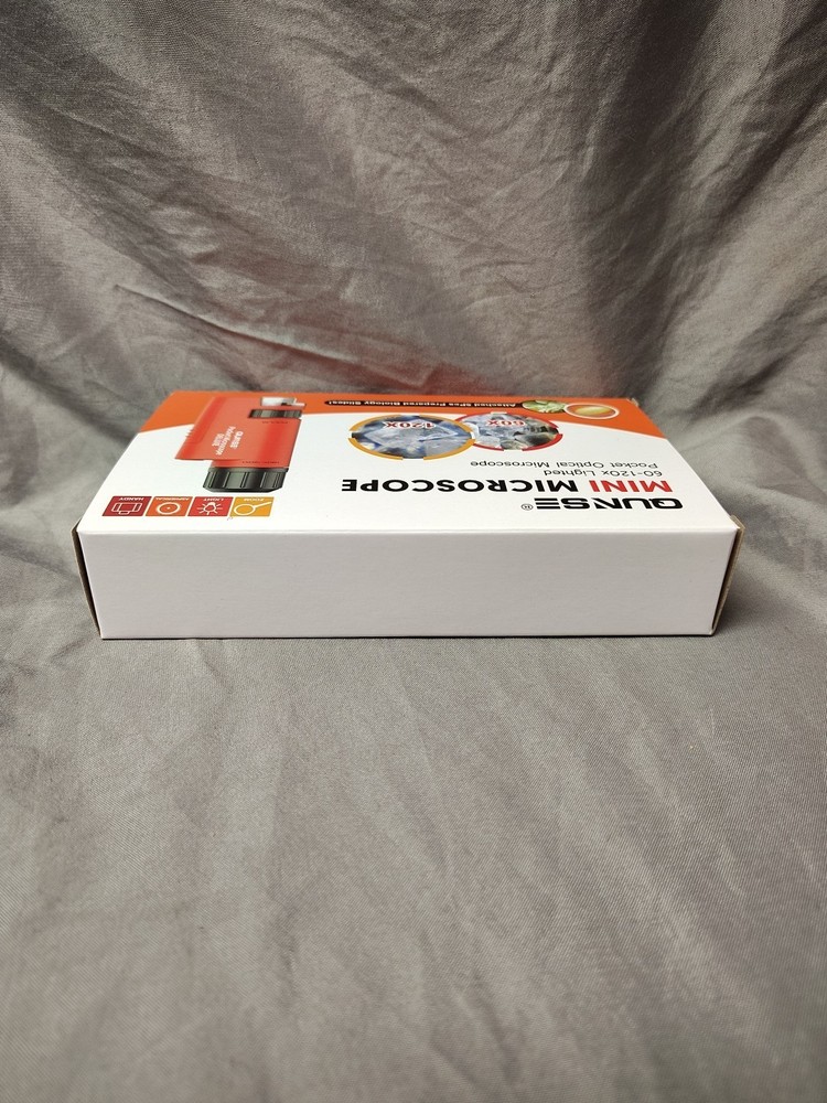 Pocket Mini Small Microscope, 60x-120x Handheld Microscope LED Lighted Zoom