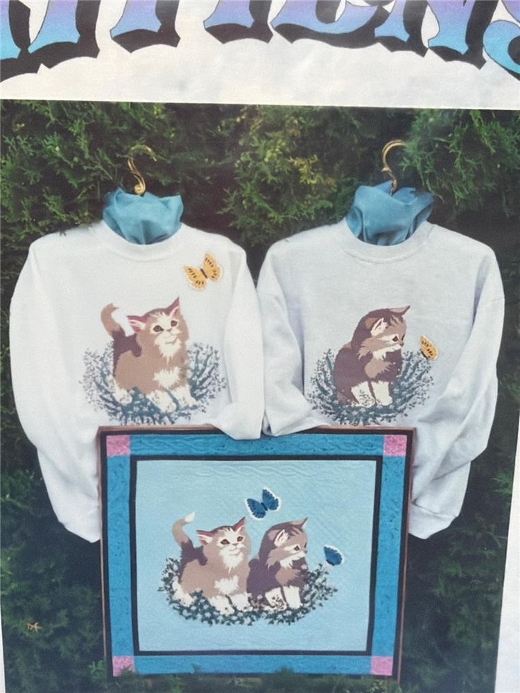 SUNSET SILHOUETTE DESIGNS Quilt Pattern KITTENS - 23" x 25"