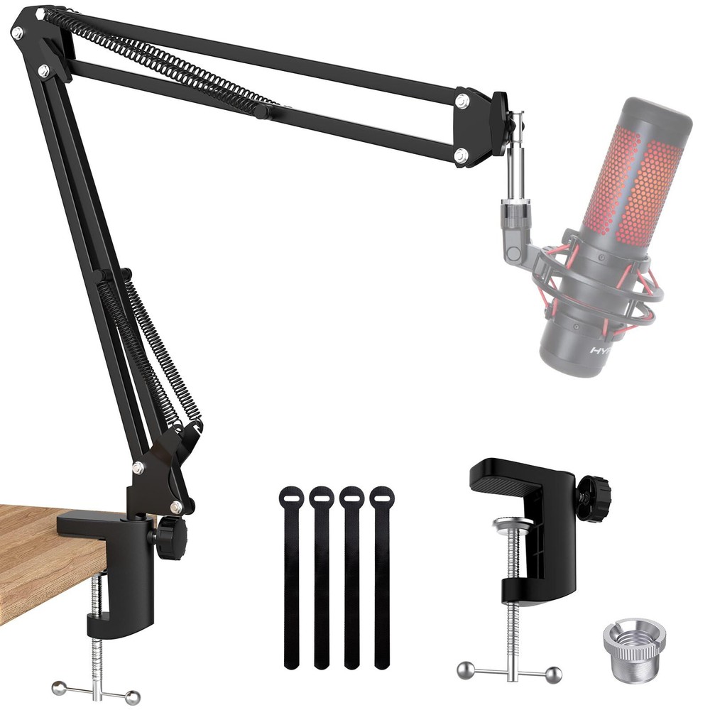 Adjustable Boom Arm for Hyperx Quadcast Microphone, Mic Scissor Stand