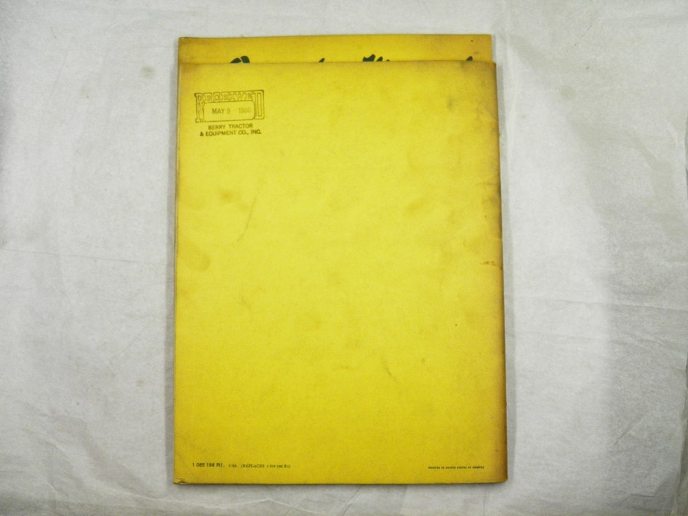 IH INTERNATIONAL 250 LOADER OPERATORS MANUAL