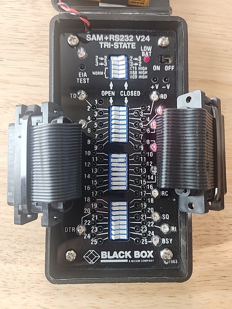 Black Box SAM+ RS232 V24 Tri-State Breakout Box Tool Tester