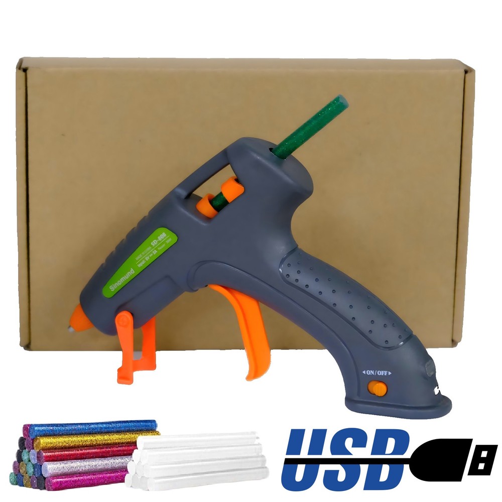30W USB-C Glue Gun with Fast Heating & Precision Nozzle - Includes Glue Sticks