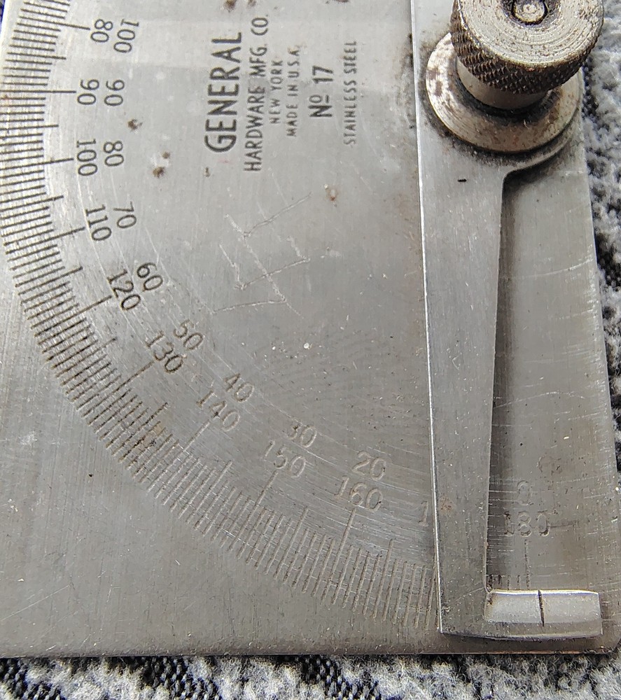 🗽GENERAL NO 17 180 DEGREE PROTRACTOR