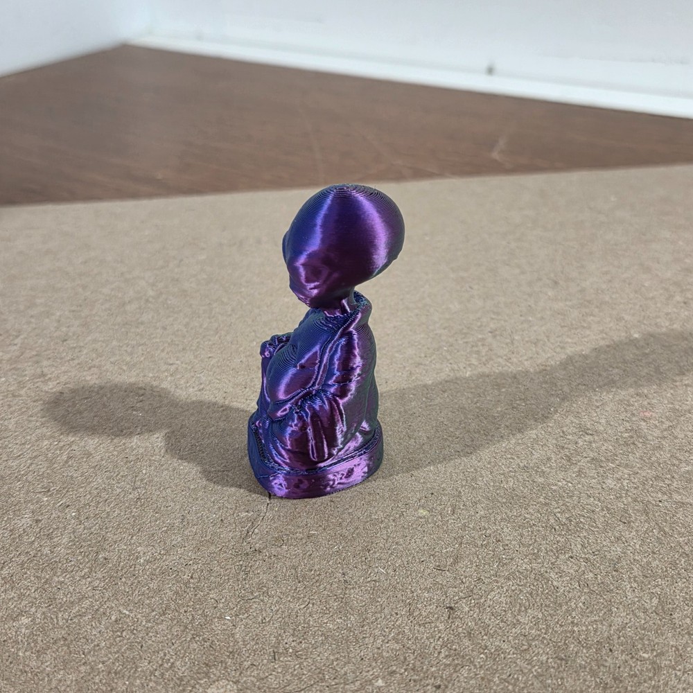 Alien Buddha Figurine 2" 3d printed plastic