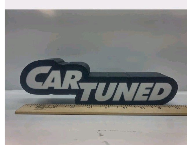 3d Printed Car Tuned Light Box Sign