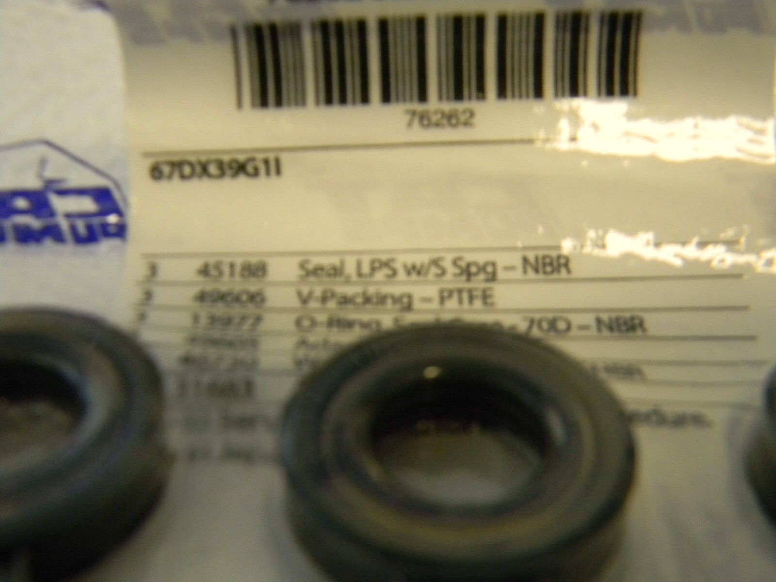 Cat Pump 76262 Seal Kit For 67DX39G1 and DXPW60605 Pressure Pump 67DX391l