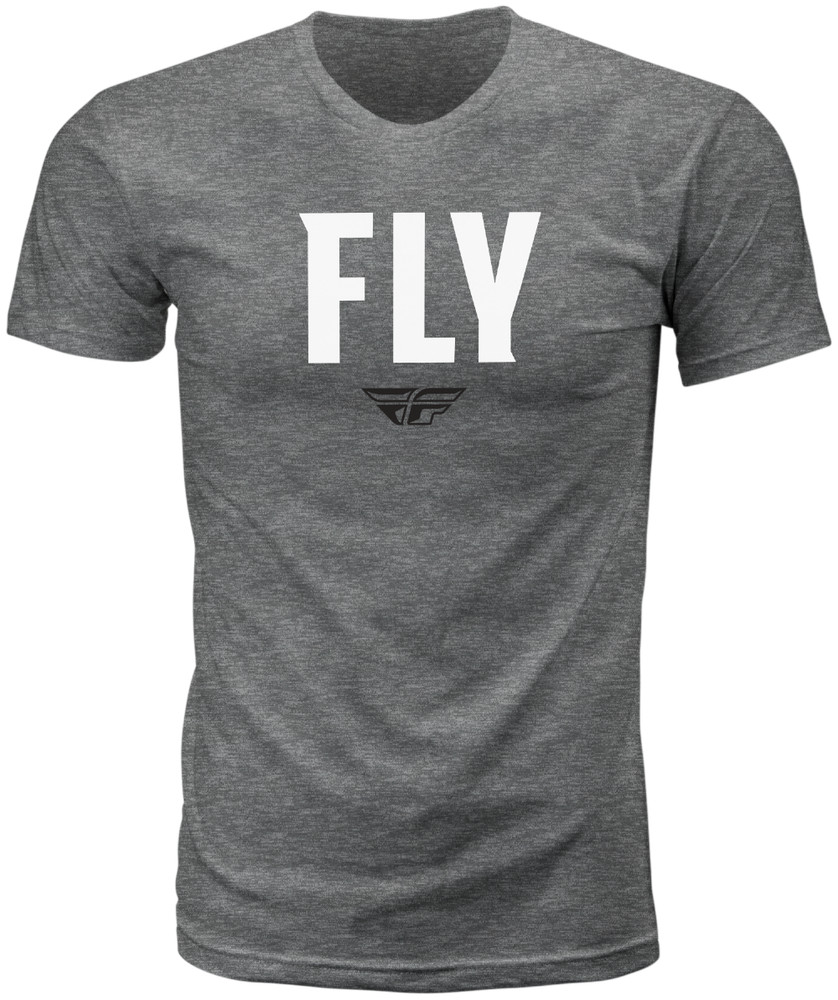 FLY WFH TEE DARK GREY HEATHER SM