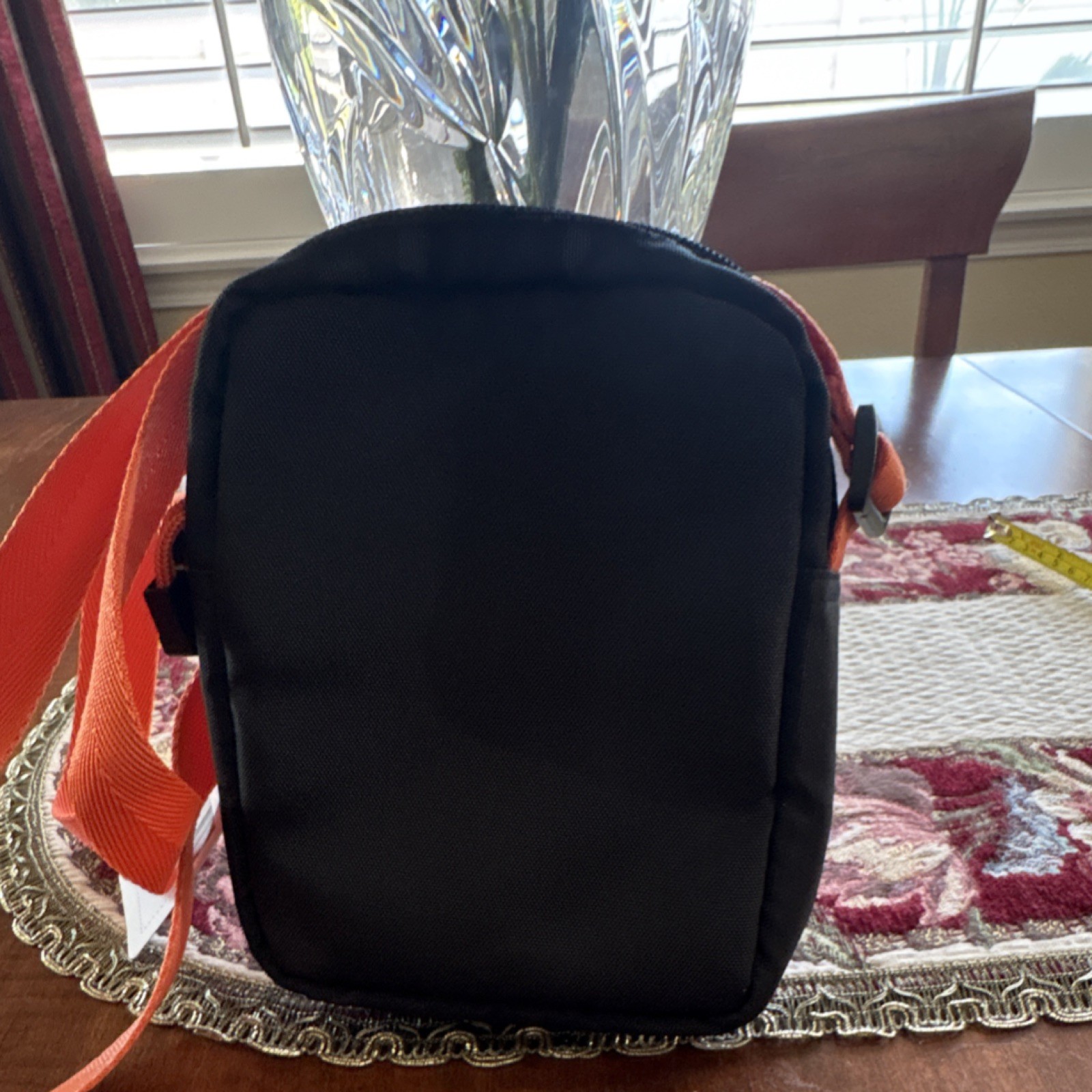 Disney Mickey Mouse Small Black Crossbody Bag with Orange Strap by Balabala