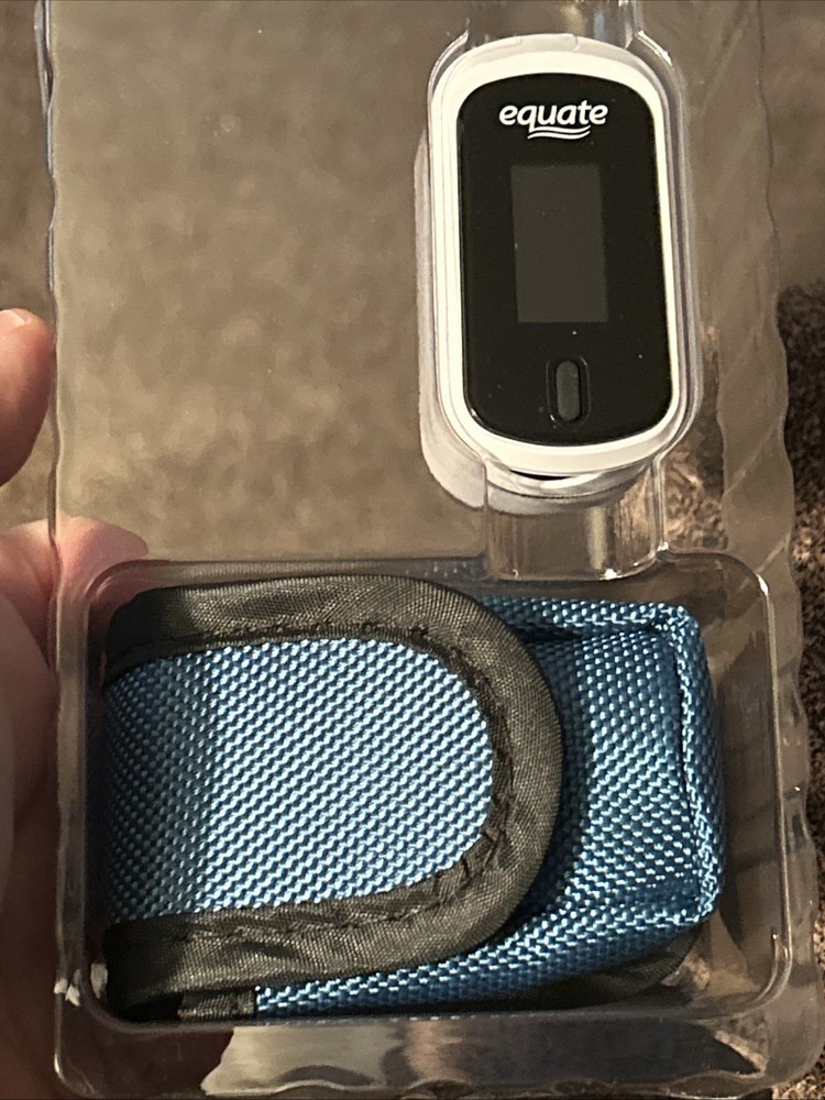 Equate Fingertip Pulse Oximeter With Comfortable Silicone Padding Open Box