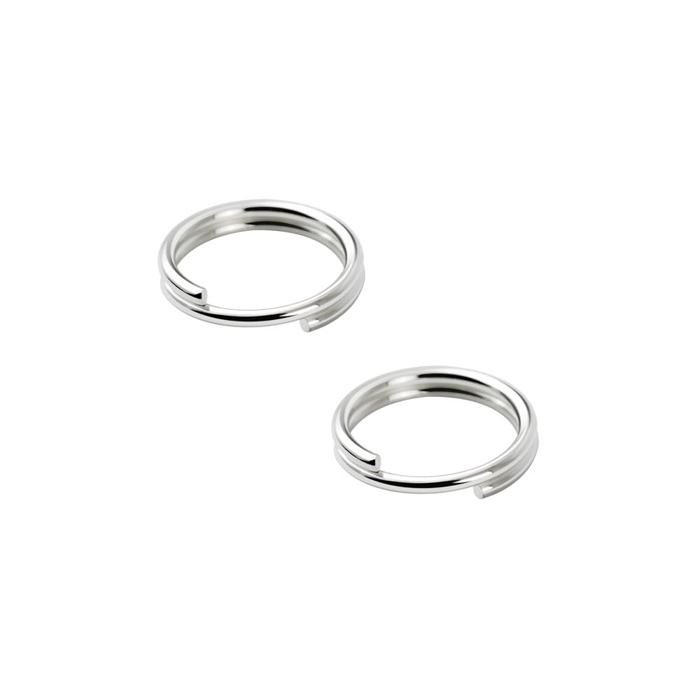 PUTNPC 2 Pcs 925 Sterling Silver Split Jump Ring Connector Charm 8mm,