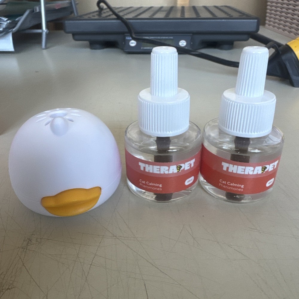 OPENED - TheraPetMD Cat Calming Diffuser Kit White 60-Day 1 Diffuser - 2 x 48 mL