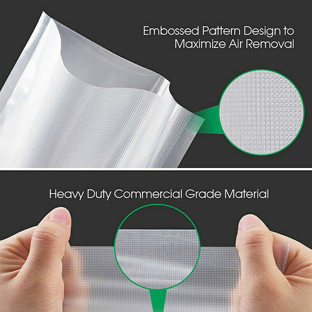 100-400 packs Vacuum Sealer Bags 6x10 8x12 Embossed Food Saver Storage Package