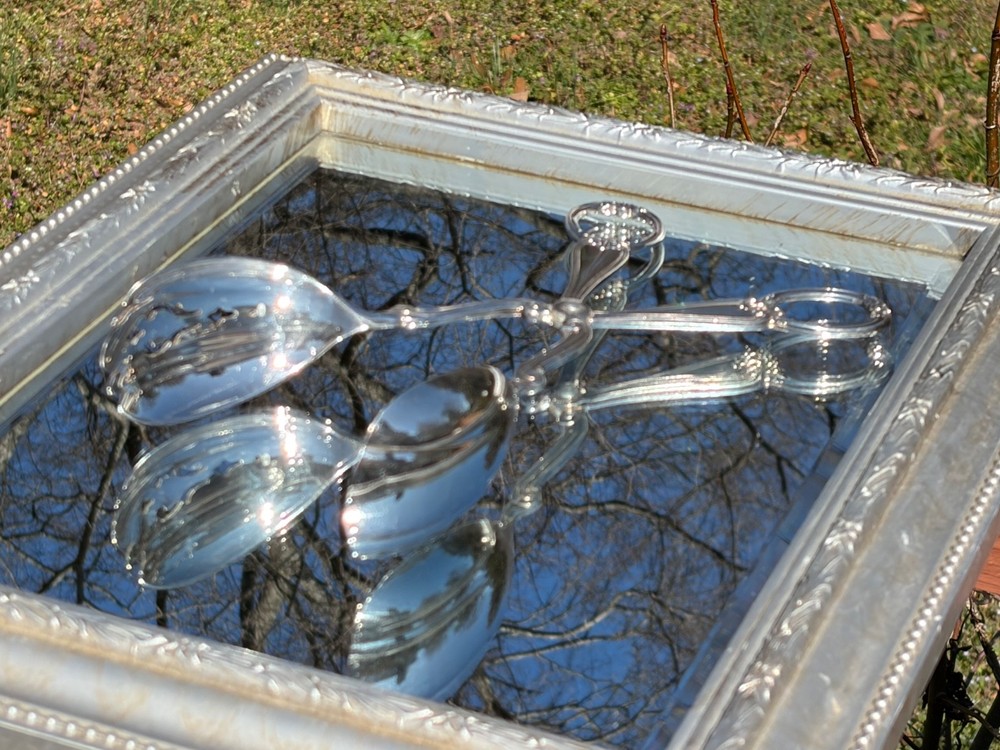 Vintage Gorham Heritage Silver Plated Salad Serving Tongs