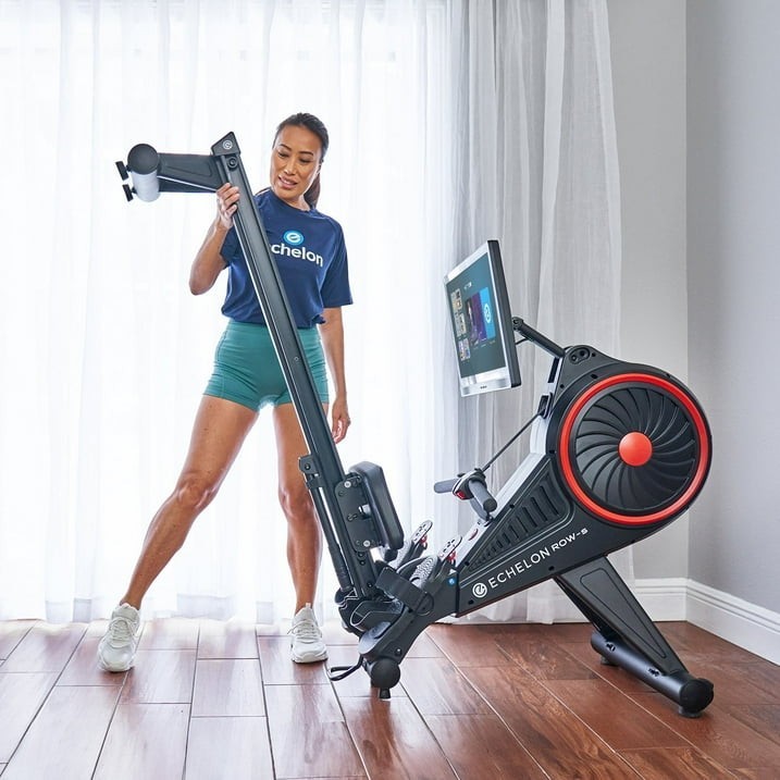 Echelon Row-S Indoor Rowing Machine with Rotating HD Touchscreen