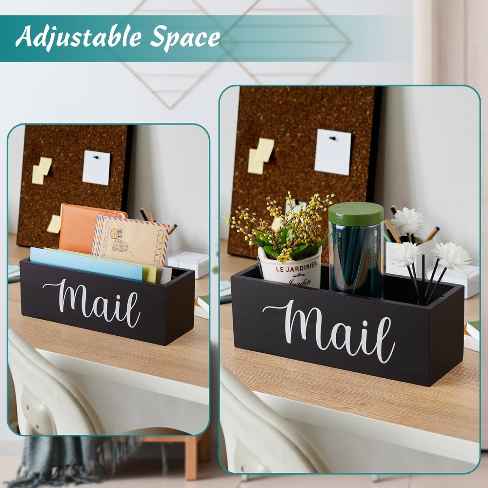 DRASTAR Mail Organizer, Mail Holder with 2 Slots, Mail Basket for Wall Table ...
