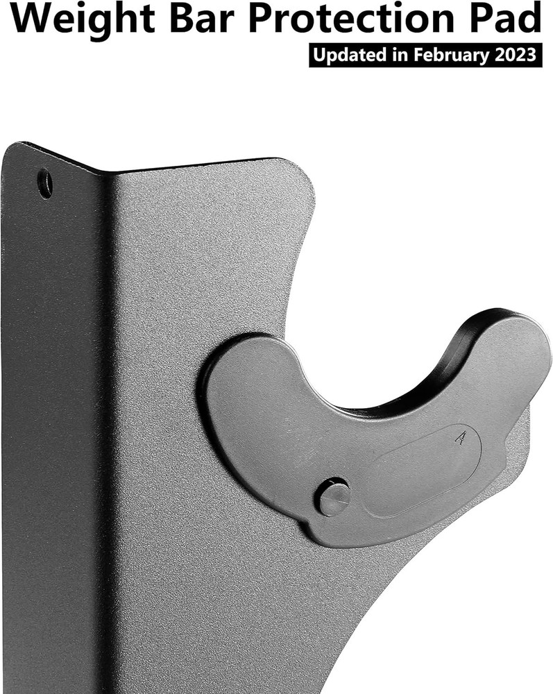 Wall-Mounted Barbell Rack for 4 Olympic Bars - Space-Saving Home Gym Solution
