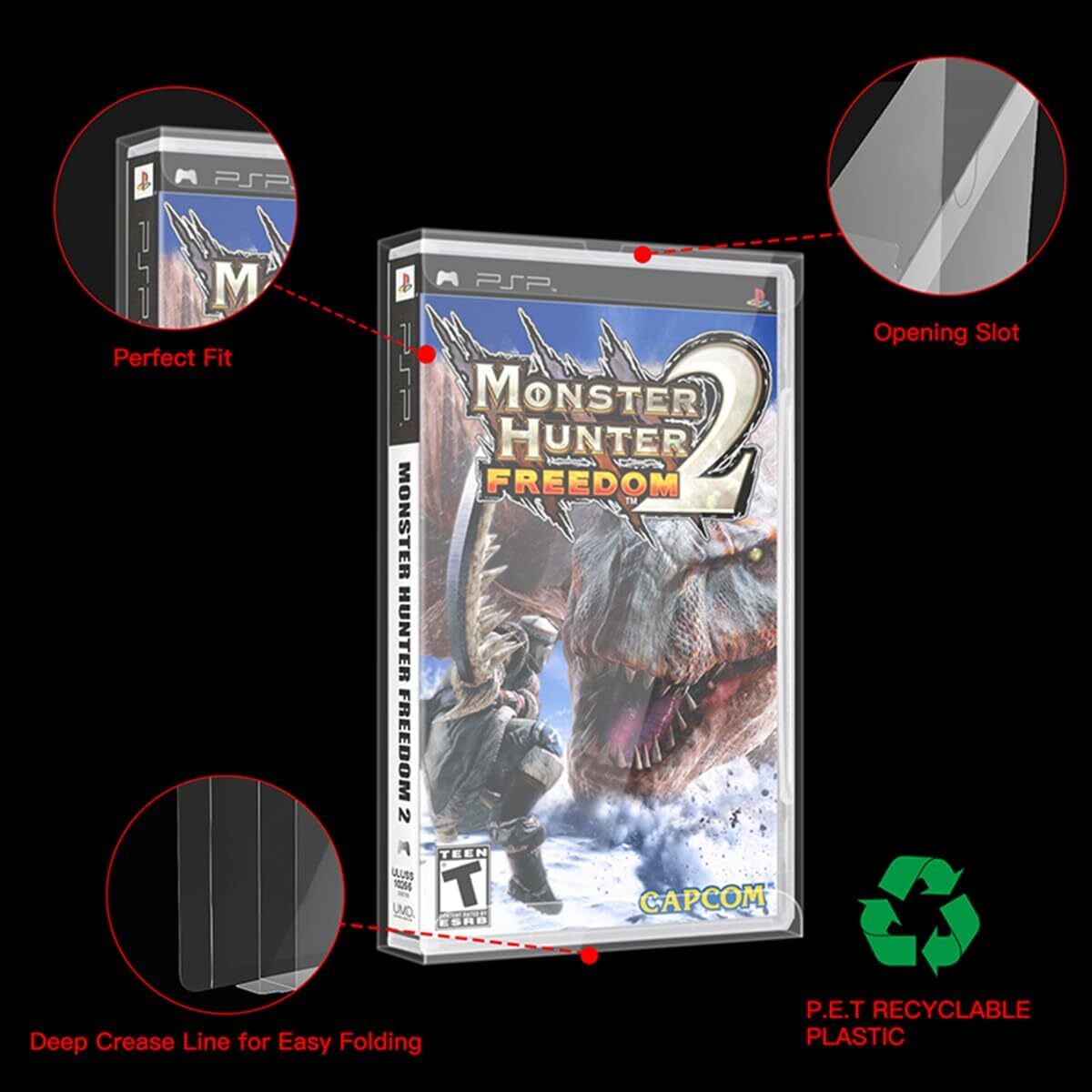 1/10/50 FOR SONY PSP GAME CLEAR DISPLAY BOX PROTECTIVE BOX PROTECTOR SLEEVE CASE